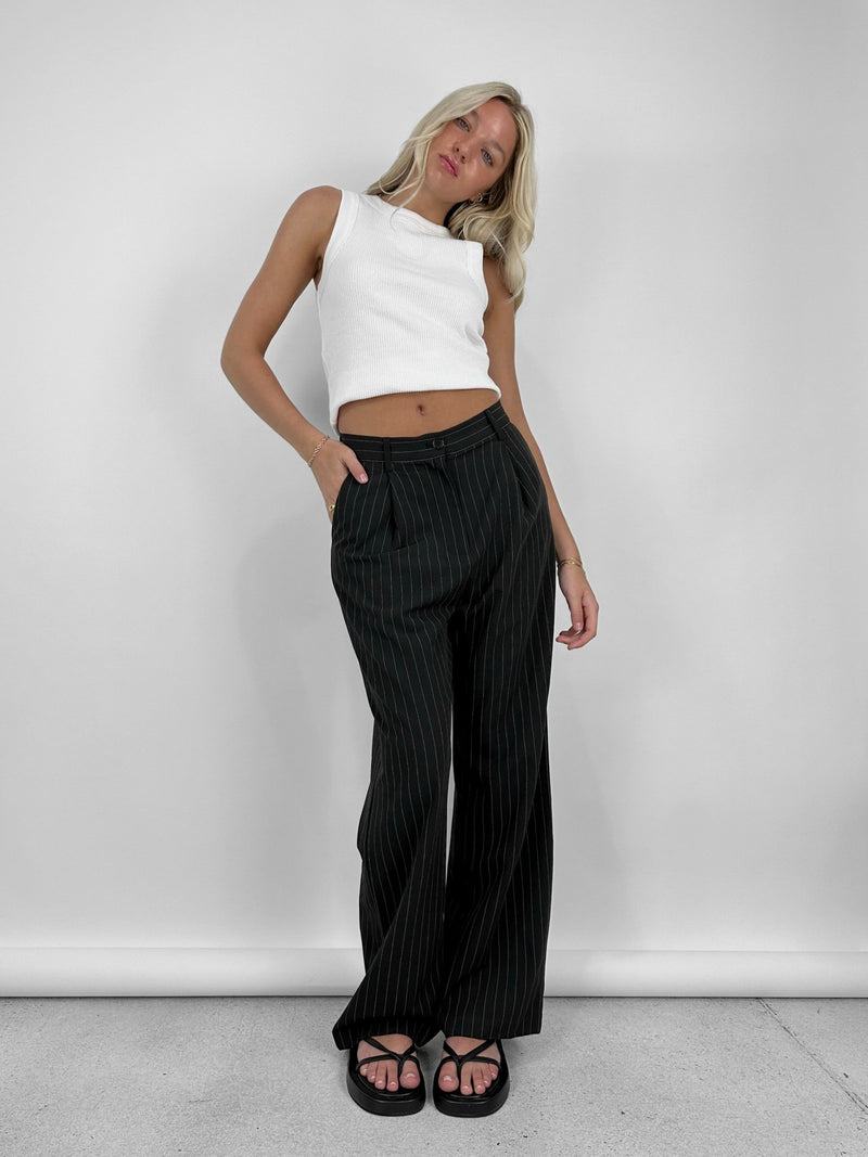 Tailored Pinstripe Trousers – Vamp Official