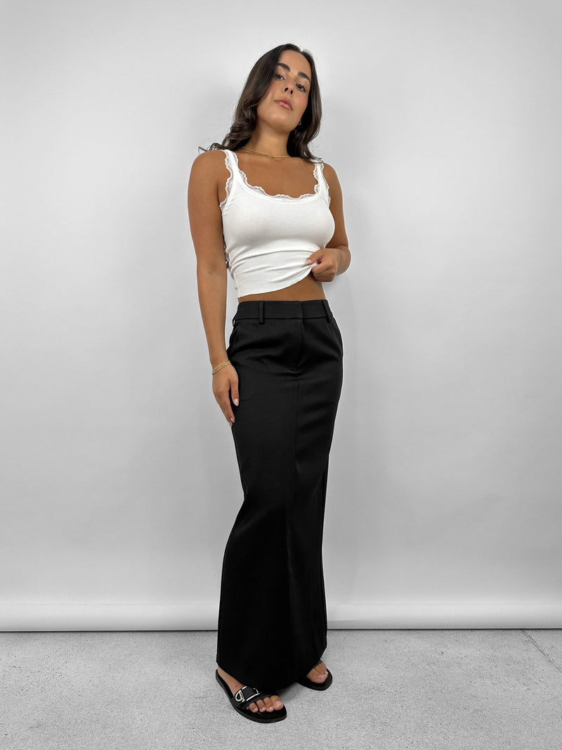 Tailored Trouser Midi Skirt - Vamp Official