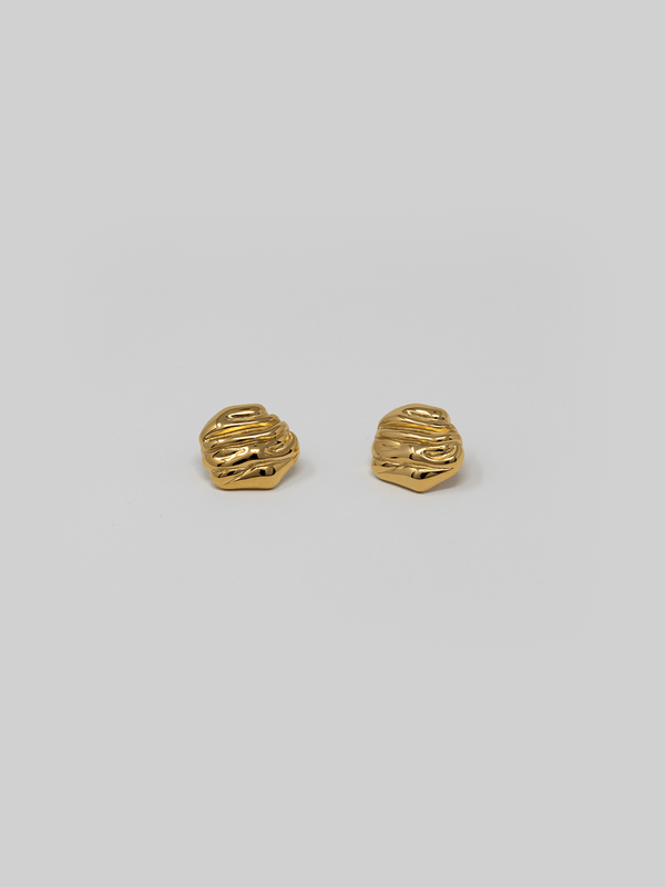 Textured Circle Plate Earrings - Vamp Official