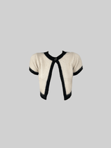 Two Tone Button Detail Cardigan - Vamp Official