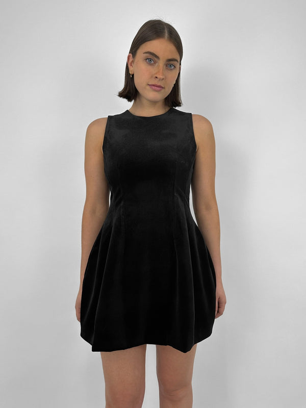 Velvet Peplum Mini Dress - Vamp Official