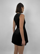 Velvet Peplum Mini Dress - Vamp Official
