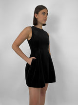 Velvet Peplum Mini Dress - Vamp Official
