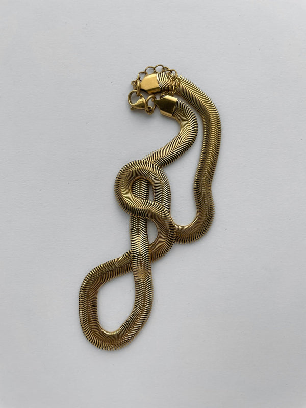 Wide Rounded Snake Chain Necklace - Vamp Official