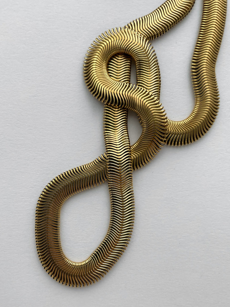Wide Rounded Snake Chain Necklace - Vamp Official